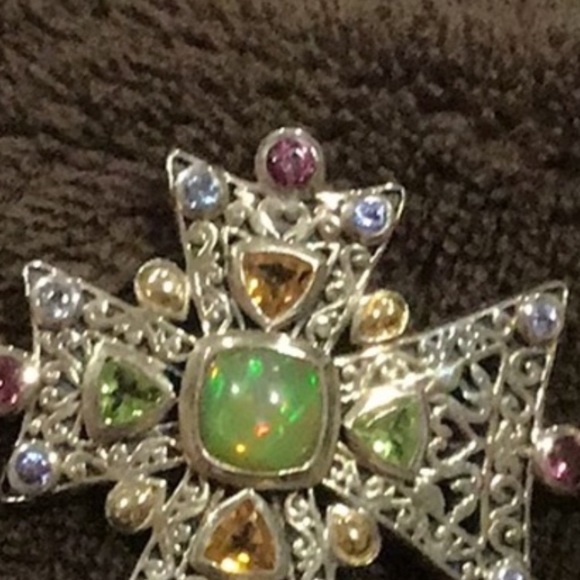 STERLING & 18K GEMSTONE 💎 BRACELET - Picture 3 of 7
